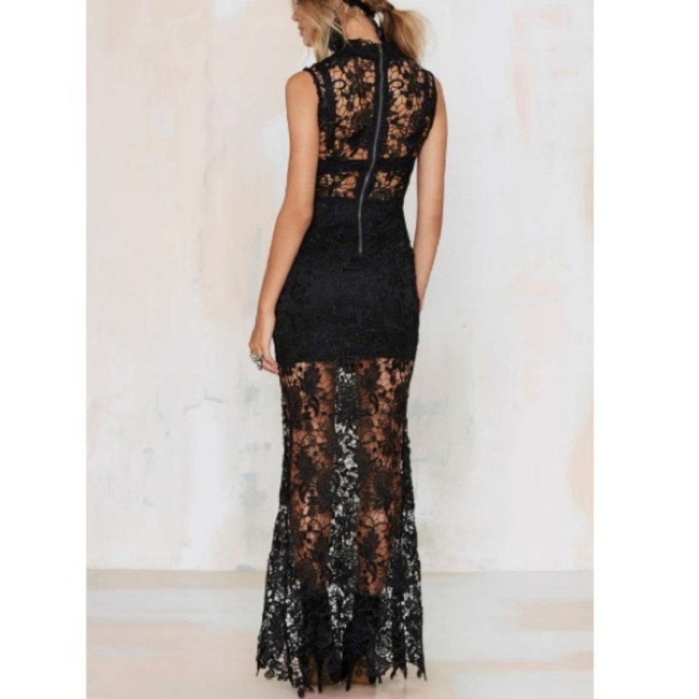 Nasty gal black lace dress